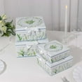 thumbnail image 4 of Efavormart Set of 4 White Green Floral Nesting Gift Boxes With Lids, Square Stackable Heavy Duty Cardstock Keepsake Boxes, Cupcake Dessert Display Stand - 6",7",8",9", 4 of 5