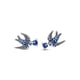thumbnail image 3 of Brillante Golondrina Pluma Dorada Pendientes De Afecto Eterno De Cobre Blanco Chapado En Plata Regalo Para Mujer + Bolsa De Franela, 3 of 4