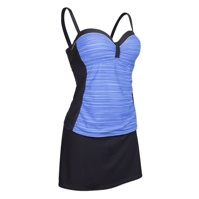 Mujeres Stripe Push Up Tankini deportiva Traje de baño inferior Traje de Sunnimix Traje de baño de Tankini de las mujeres