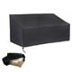 thumbnail image 5 of Cubierta De Polvo Para Banco De Patio, Tela Oxford Negra, Cubierta Protectora Para Silla De Jardín Con Cordón, Cubierta Impermeable Para Muebles Para Banco De 3 Asientos Al Aire Libre Yuarrent HA027556-01, 5 of 6