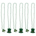 thumbnail image 4 of WHAMVOX St. Patrick's Day Pendant Necklace for Decor Green Plastic Party Favor shamrock prop, 4 of 8
