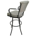 thumbnail image 2 of Miami Extra Tall 34" Metal Bar Stool Wood Arm - Noam Base - Ash Fabric - Gray, 2 of 2