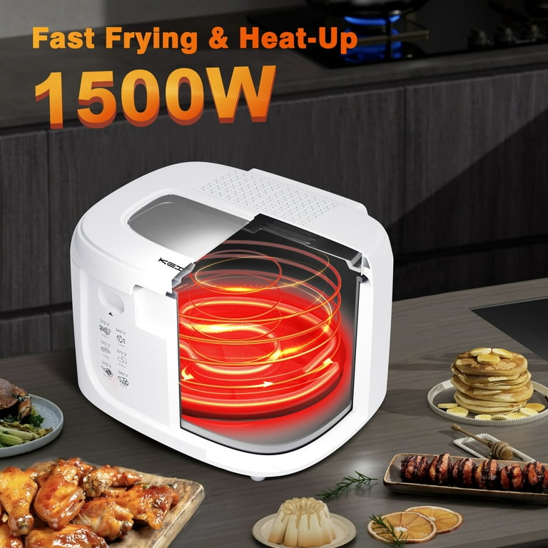 KEINVE 1500W Electric Deep Fryer with Adjustable Temperature