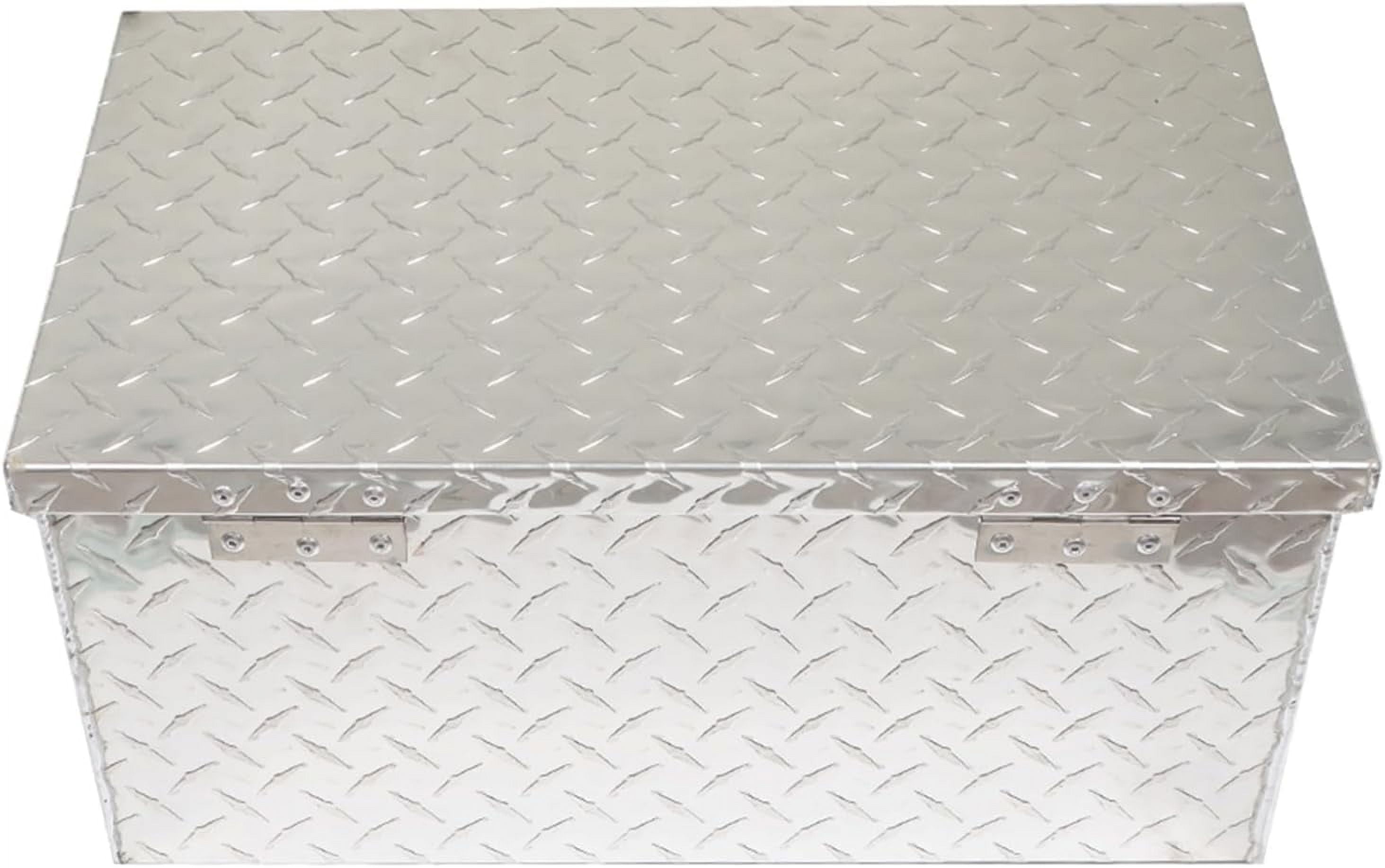 SEBLAFF 20 Inch Heavy Duty Aluminum Diamond Plate Tool Box Silver Replacement for Pick Up Truck RV Trailer with Lock & 2 Keys