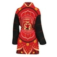 thumbnail image 2 of Muladhara Chakra Mandala Women Bathrobe One Size Univeral Fits, Bohemian Mandala Yoga Boho Fashion Lightweight Plush Fleece Long Robe For Women, 2 of 3