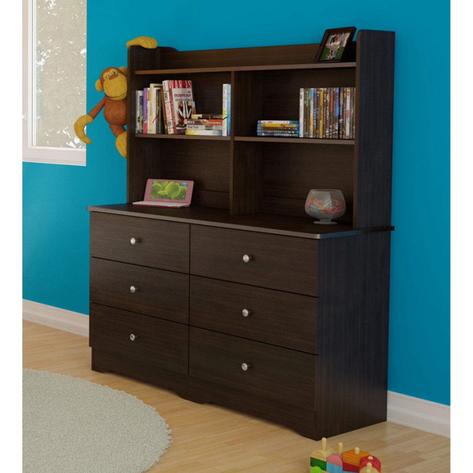 Nexera Pocono 6-Drawer Double Dresser, Espresso - Walmart.com