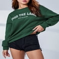 thumbnail image 4 of Women‘s Loose Sweatshirt Letter Print Crew Neck Long Sleeve Pullovers, 4 of 9