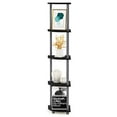 thumbnail image 5 of Furinno Turn-N-Tube 5 Tier Corner Display Rack Multipurpose Shelving Unit- Black & Grey - 57.7 x 11.6 x 11.6 in., 5 of 5
