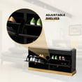 thumbnail image 3 of HLR Shoe Cabinet, Shoe Cabinet with 2 Drawers and Shoe Storage, Entryway Bench with Padded Seat for Hallway, Living Room, Black, 3 of 7