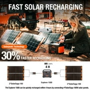 مولد جاكري للطاقة الشمسية 1500 ( يشمل ( 1 ) Explorer 1500 + ( 4 ) SolarSaga 100W )