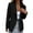 Black, variant on Hontri Women's Blazers & Suit Jackets Women Casual Solid Single Button Lapel Long Sleeve Slim Suit Temperament Blazers Coat for Ladies Army Green L