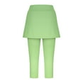 thumbnail image 5 of Gamivast or Clearance Capri Leggings for Women High Waisted Two-Piece Underpants Skirt Workout Athletic Tennis Leggings Active Yoga Pants Green M Returns and Refunds My Orders, 5 of 6