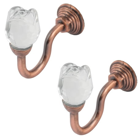 - Home Metal Vintage Style Rose Shaped Holdbacks TieBack Curtain Hook Red Copper