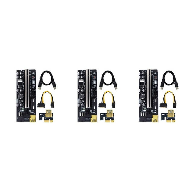 Ruiboury PCI-E 1x to 6x Exender Board USB Card Computer Adapter Electronic Type 2 3Set