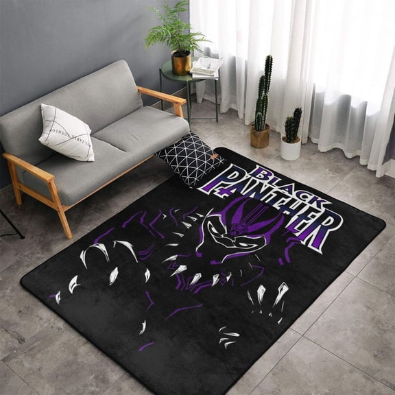 Area Rugs Soft Non-Slip Floor Mats Black Panther Carpets Doormat for Living Room Bedroom Decor 60"x39"