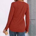 thumbnail image 3 of Womens Long Sleeve Shirts 2026 Spring Fall Fashion Dressy Business Casual Tops Trendy Henley Blouses Cute Work Tunic Clothes Brown 2XL, 3 of 5