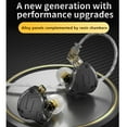 thumbnail image 3 of Auriculares de monitor de cable, cómodos auriculares ZS10 pro x monitor auriculares con plateado desmontable 0.75 mm de 2pin cable hifi para oficina, 3 of 7
