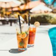 thumbnail image 3 of EeaseCA 10Pcs Transparent Glass Straws Colorful Reusable Heat Resistant High Temperature Resistance Drinking Straws (Black), 3 of 7
