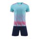 thumbnail image 1 of Odeerbi Niños Niñas Rápido Seco Gradiente Fútbol Uniforme Conjunto Cuello En V Camiseta Shorts Entrenamiento Respirable Conjunto Atlético Para 5-13 Años, 1 of 4