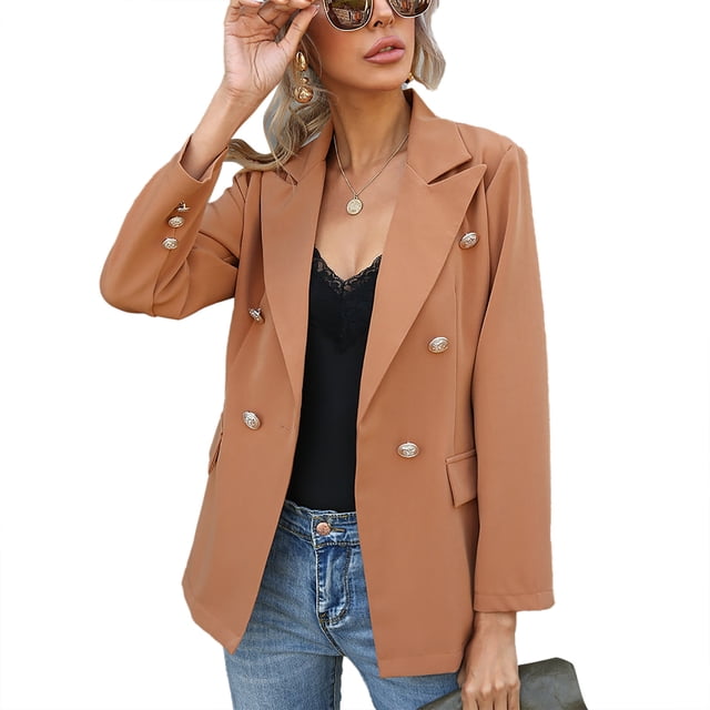 Chaqueta de traje para mujer, chaqueta de traje para mujer, chaqueta de traje en V, chaqueta de traje de manga larga, calidad inigualable