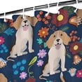 thumbnail image 3 of Beagle Dog Dog and Pioneer Flower Shower Curtain 36"x72" ,Bathroom Decorative Shower Curtains Set with 12 Hooks,Modern Waterproof Washable Shower Curtain, 3 of 6