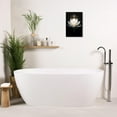 thumbnail image 3 of ZHONGYUTONG Black and White Zen Canvas Wall Art Glowing White Lotus Flower Painting Prints Spa Bathroom Decor for Spiritual Meditation Yoga Room Framed (20.00" x 30.00"), 3 of 6