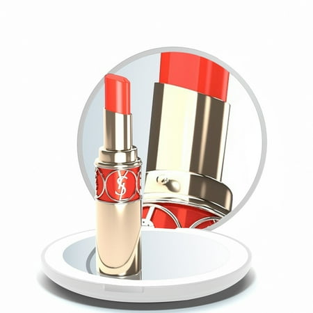 LED Travel Makeup Mirror, 1X/10X Compact Mirror, 3.5 inch Portable Handheld 2-Sided Mirror, White