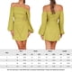thumbnail image 2 of Vestido Vestido ajustado para mujer Estilo sexy Traje holgado con cuello oblicuo (amarillo mostaza) Cgtredaw Mostaza amarilla T S para Mujer, 2 of 8