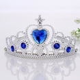 thumbnail image 2 of Tocado de princesa con corona para niños, accesorios para el cabello, diadema de plástico, varita mágica, joyería binaria, 2 of 6