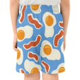 thumbnail image 3 of Eggs and Bacon Pattern Athletic Shorts Breathable with Comfort Fit Drawstring Casual Sweatshorts Medium, 3 of 9