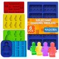 thumbnail image 1 of Moldes de silicona para chocolate NADOBA Fun Robot & Brick, 6 unidades, 1 of 9