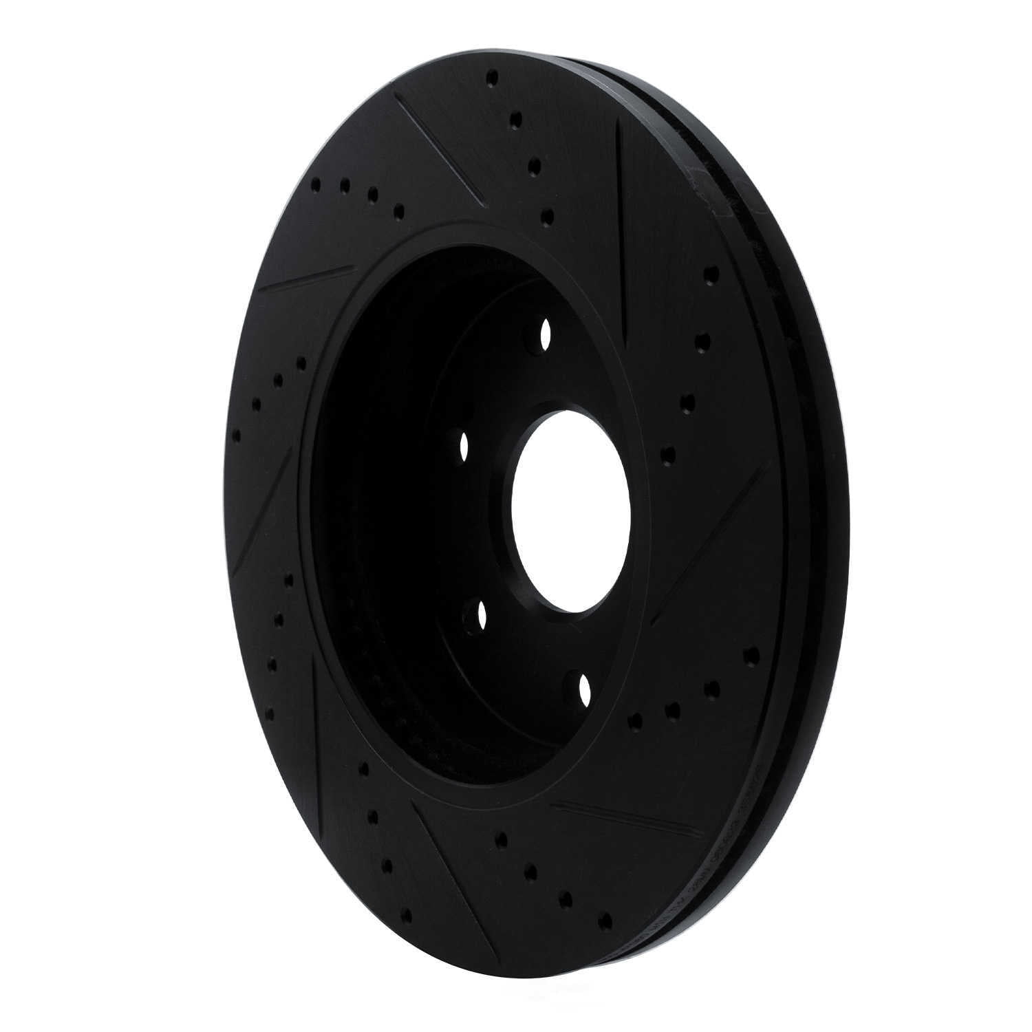 Dynamic Friction Company 633-47080L DFC Brake Rotor - Drilled And Slotted - Black
