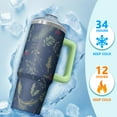 thumbnail image 4 of 30oz Xmas Tumbler with Lid and Straw, Cute Reindeer Stainless Steel Insulated Cup Holiday Gift, 4 of 5