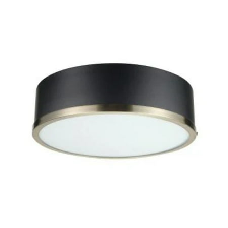 Globe Electric Selina 14-in Matte Black Modern/Contemporary Flush Mount Light 60309