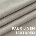 thumbnail image 4 of Linen Blackout Curtains 45 Inches Long 100% Absolutely Blackout Thermal Insulated Textured Linen Look Curtain Draperies Anti-Rust Grommet, Energy Saving with White Liner, 2 Panels, Stone, 4 of 7