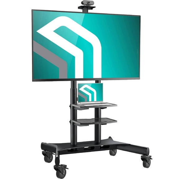 ONKRON Mobile TV Stand for 50"-86" Screens up to 200 lbs, Adjustable Modern Rolling, max VESA 800x500