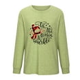 thumbnail image 5 of Hauts d'Été pour Femmes, Imprimé Décontracté de Noël, Manches Longues, Col Rond, Tendance, en Solde 2023, 5 of 5
