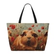 thumbnail image 2 of Disketp Rose Cute Guinea Pig Bolsa de Playa de Gran Capacidad, Bolso Impermeable y a Prueba de Arena para Mujer, Ideal para Playa, Piscina y Natación, 2 of 7