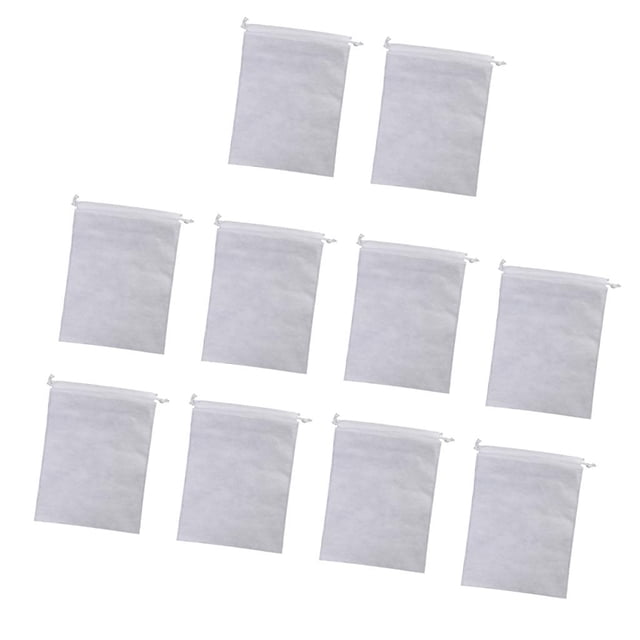 Bolsas de almacenamiento para zapatos de tela no tejida, portátiles, con cordón, 10 unidades XL blanco