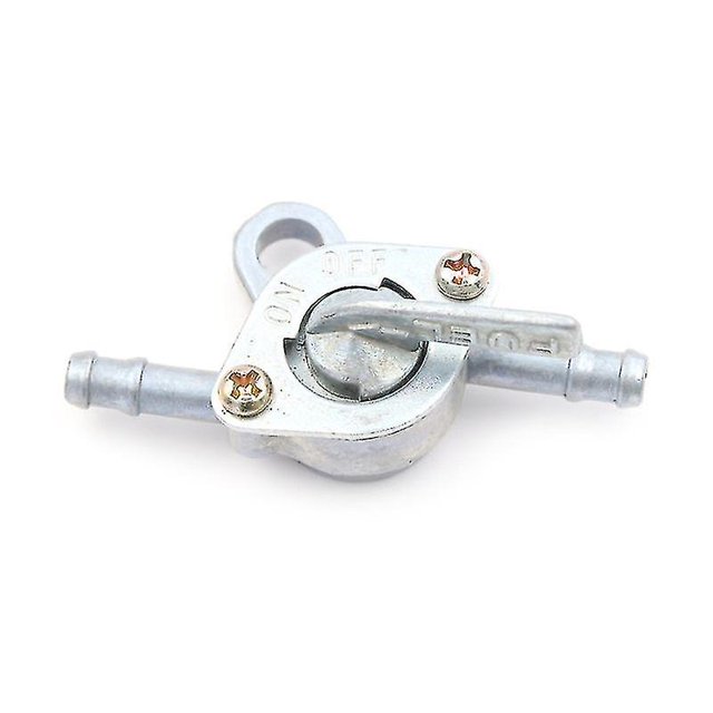 Interruptor de encendido/apagado de grifo de combustible de gasolina en línea de aluminio Gy6 50-150cc Pit Dirt para motocicleta Bike1pcs-silver