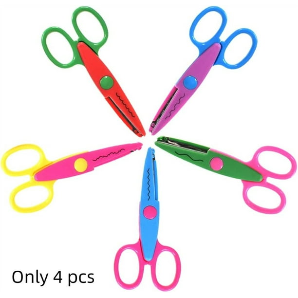 Happon 5" 4 Pcs/Set Children Kids Paper Craft Scissors Various Cutting