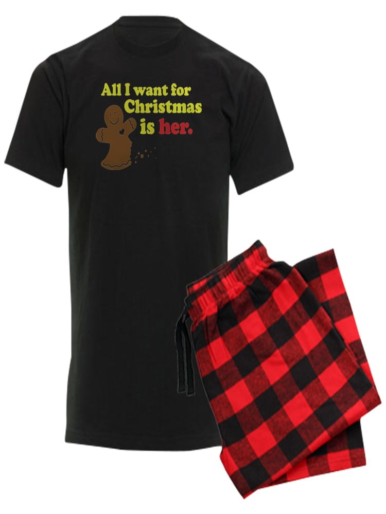 CafePress Christmas Couples Dating Mens Dark Pajama Set