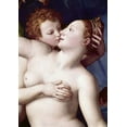 thumbnail image 2 of Bronzino, Agnolo 11x14 Gold Ornate Wood Framed with Double Matting Museum Art Print Titled - ExVintageure of Luxury - Detail, 2 of 4