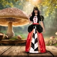 thumbnail image 4 of Underwraps Alice in Wonderland Queen Of Hearts Adult Costume Dress | SM Female, 4 of 5