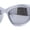 Silver - Silver Mirror, variant on Exaggerated Oversized 90s Plastic Wrap Sport Plastic Sunglasses Beige Tortoise Black