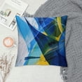 thumbnail image 2 of Acheng Short Plush Pillowcase 1 Piece Gold and Blue Abstract Art White, 2 of 5