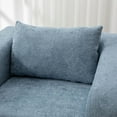 thumbnail image 6 of S-HOME 40 Inch Foldable Single Sofa Bed With Armrest And Backrest In Chic Chenille Design Comfortable Sleeper Lounge Chair，Light Blue, 6 of 11