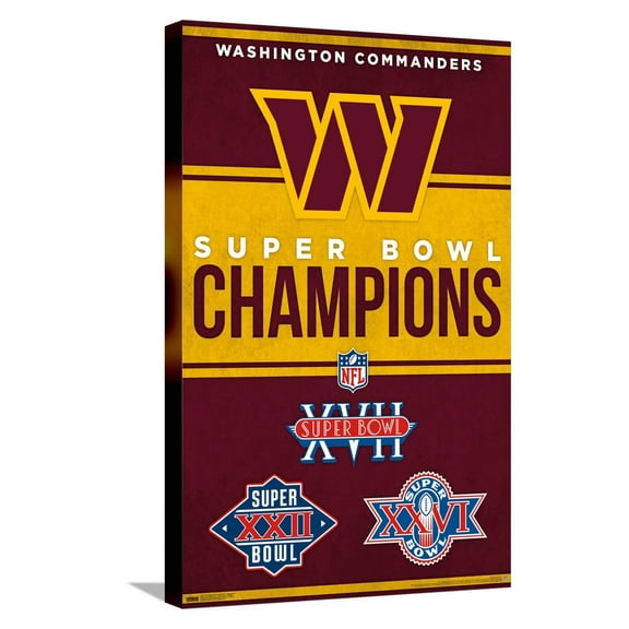NFL Washington Commanders - Champions 23 Canvas Wall Poster, 14.725" x 22.375"