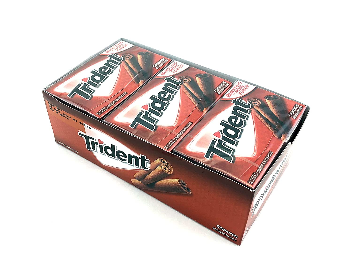 Trident Sugar Free Gum, Cinnamon, 14 Count (Pack of 15)
