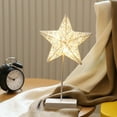 thumbnail image 5 of Table Lamp, Star Bedside Lamp Battery Powered LED Christmas Decoration Table Lamp with Plastic Base Christmas Lighting Home Christmas Table Decoration Living Room Wedding Warm White, 5 of 5